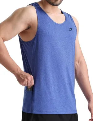EZRUN Mens Tank Tops Quick Dry Workout Muscle Sleeveless Shirts for Summer Bodybuilding Running Fitness Training