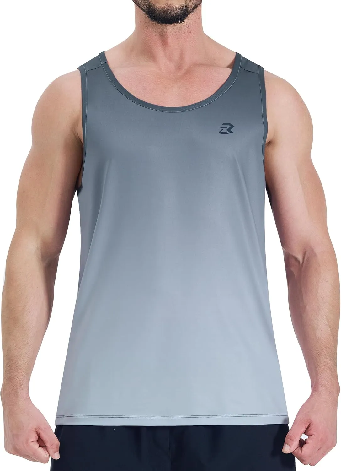 EZRUN Mens Tank Tops Quick Dry Workout Muscle Sleeveless Shirts for Summer Bodybuilding Running Fitness Training