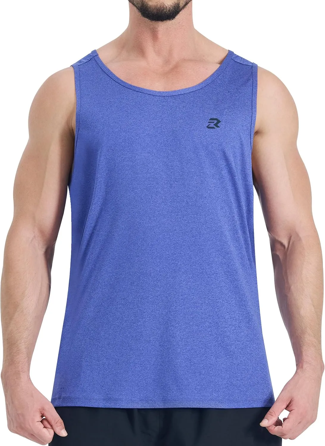 EZRUN Mens Tank Tops Quick Dry Workout Muscle Sleeveless Shirts for Summer Bodybuilding Running Fitness Training