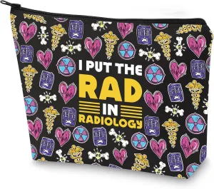 G2TUP Radiology Technologist Cosmetic Bag X-ray Tech Gift Radiology Tech Zipper Pouch I Put The Rad In Radiology (Rad In Radiology)