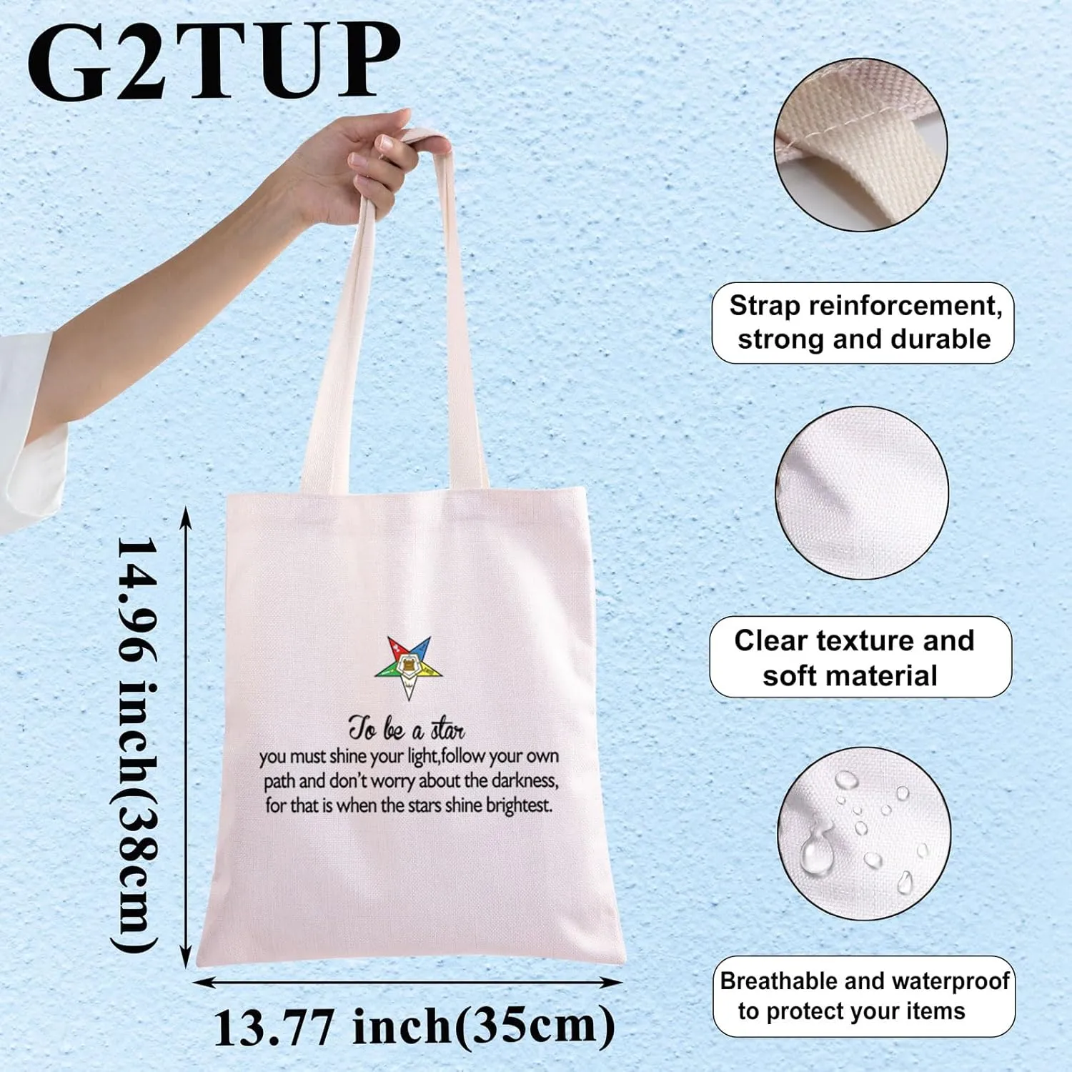 G2TUP Sisterhood Makeup Bag Sorority Sister Gift Sisterhood Cosmetic Bag Greek Sorority Merch (Be a Star TG)