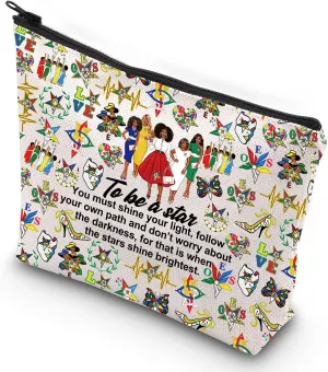 G2TUP Sisterhood Makeup Bag Sorority Sister Gift To Be A Star Sisterhood Cosmetic Bag Greek Sorority Merch (Be a Star New)