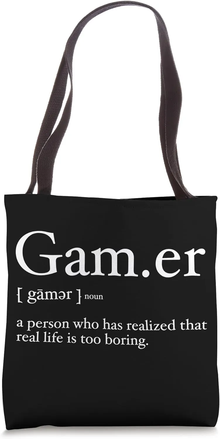 Gaming Funny Video Game Definition Gamer | Funny Gamer Tote Bag