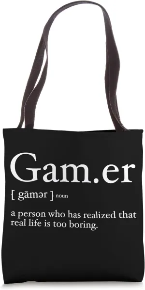 Gaming Funny Video Game Definition Gamer | Funny Gamer Tote Bag