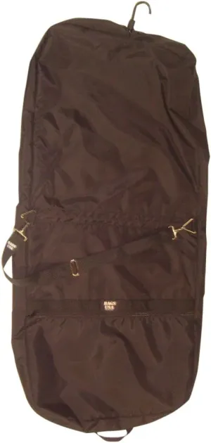 Garment Bag Dress Length Nylon 46 Inch Length Carry On Bag with Outside Pocket Made in USA. (Black)