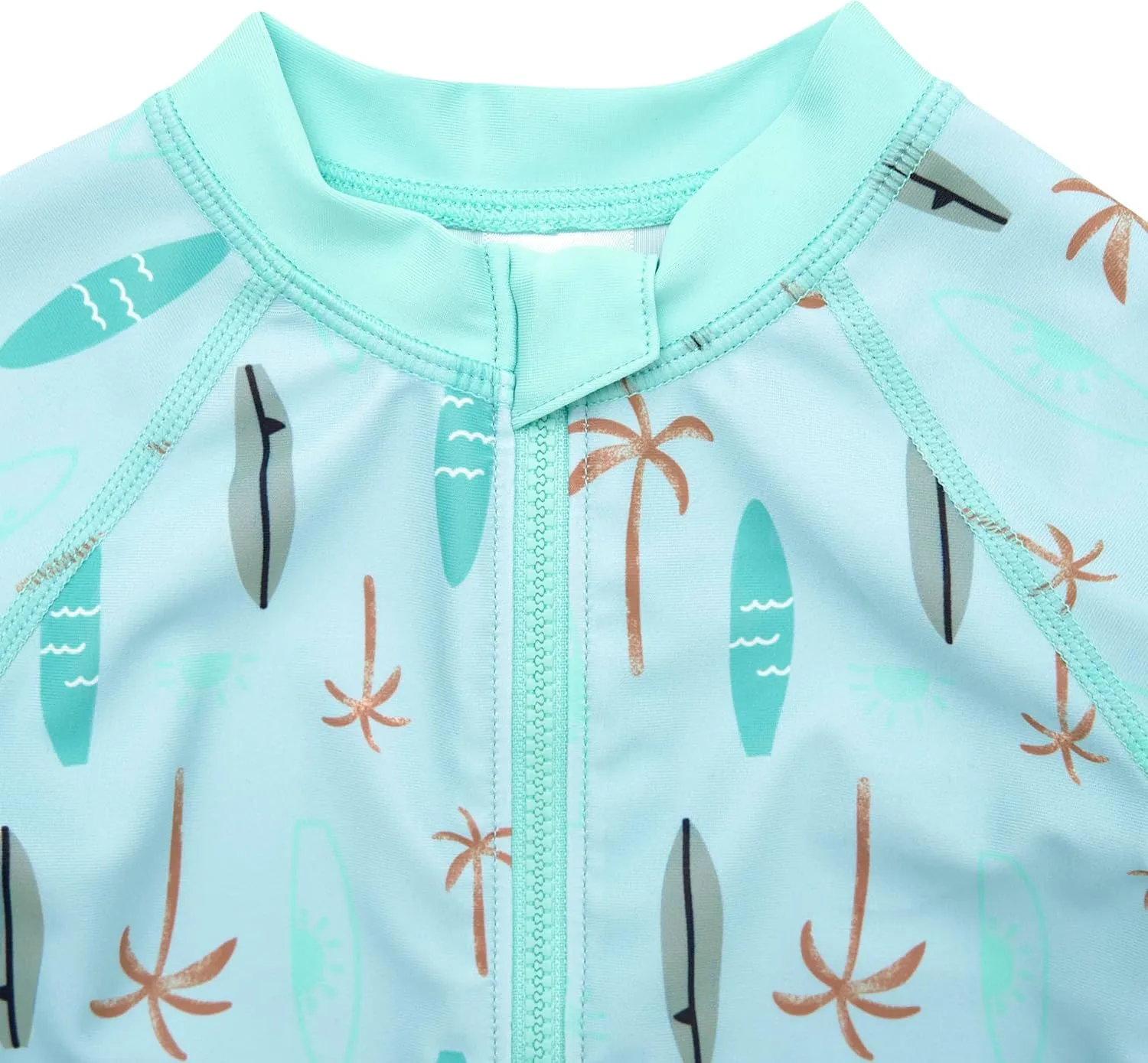 Gerber Baby Boys' Toddler Long Sleeve One Piece Sun Protection Rashguard Swimsuit