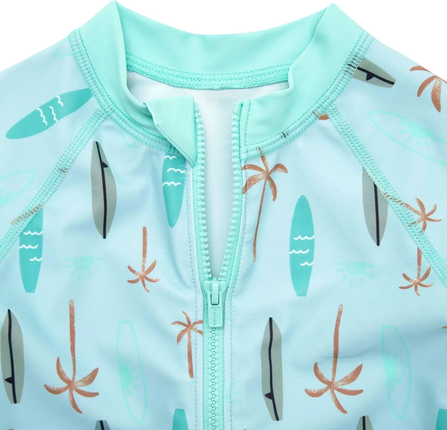 Gerber Baby Boys' Toddler Long Sleeve One Piece Sun Protection Rashguard Swimsuit