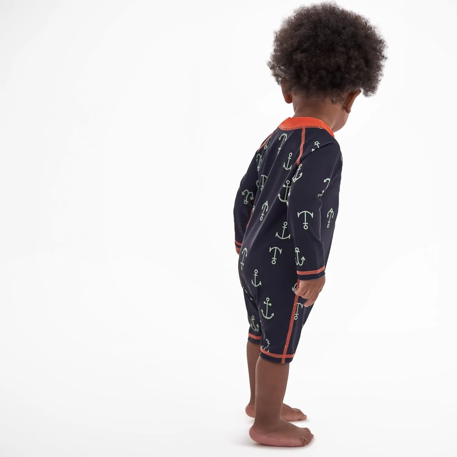 Gerber Baby Boys' Toddler Long Sleeve One Piece Sun Protection Rashguard Swimsuit