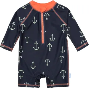 Gerber Baby Boys' Toddler Long Sleeve One Piece Sun Protection Rashguard Swimsuit