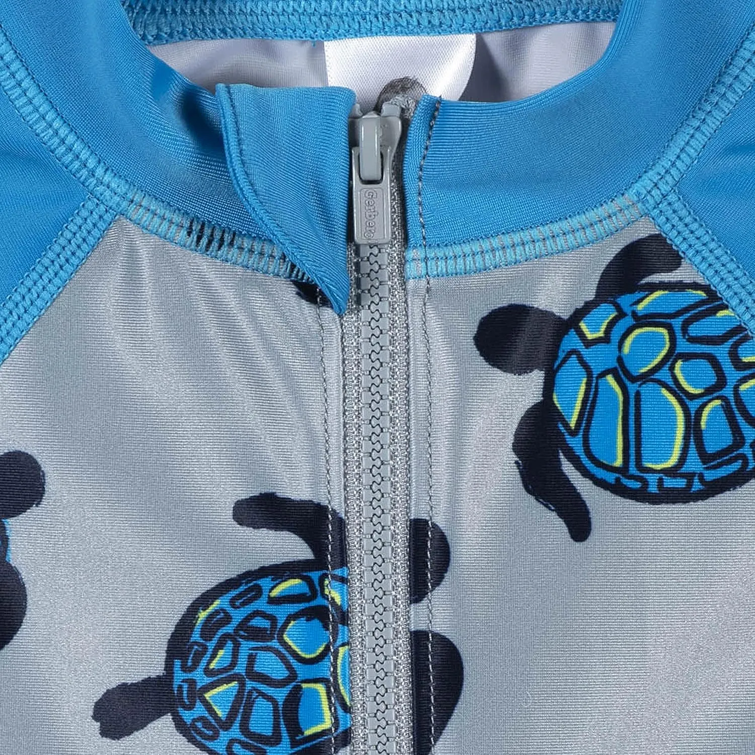 Gerber Baby Boys' Toddler Long Sleeve One Piece Sun Protection Rashguard Swimsuit