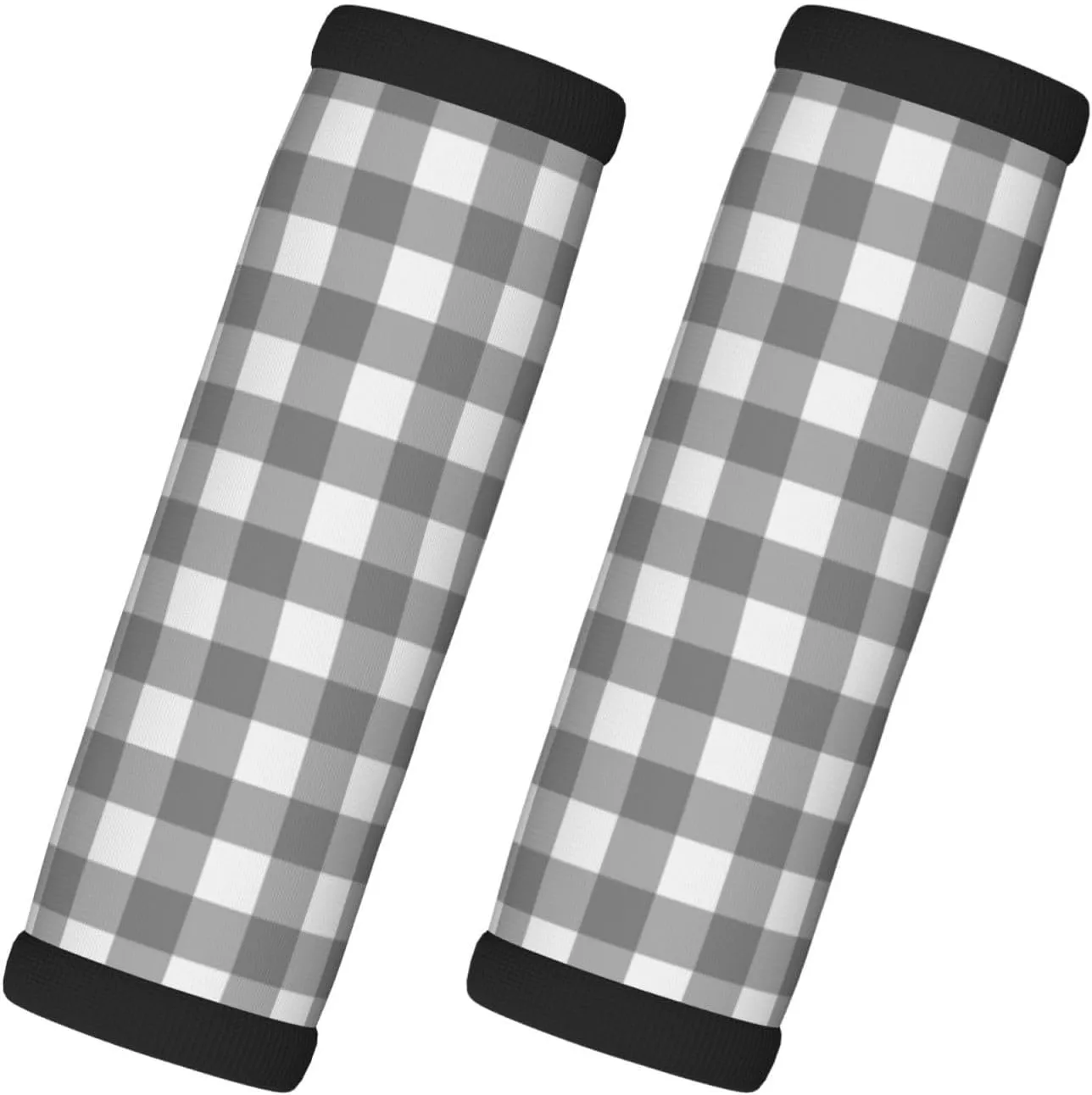 Gray Checkboard Neoprene Luggage Handle Wrap 2 Pcs Luggage Identifiers Travel Bag Wraps for Luggage Suitcase Travel Bag Trolley Case Accessories