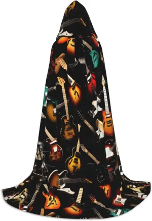 Guitars-Standard-Scale-2_00x Print Halloween Hooded Cloak Full Length Cape With Hood For Men And Women For Carnival