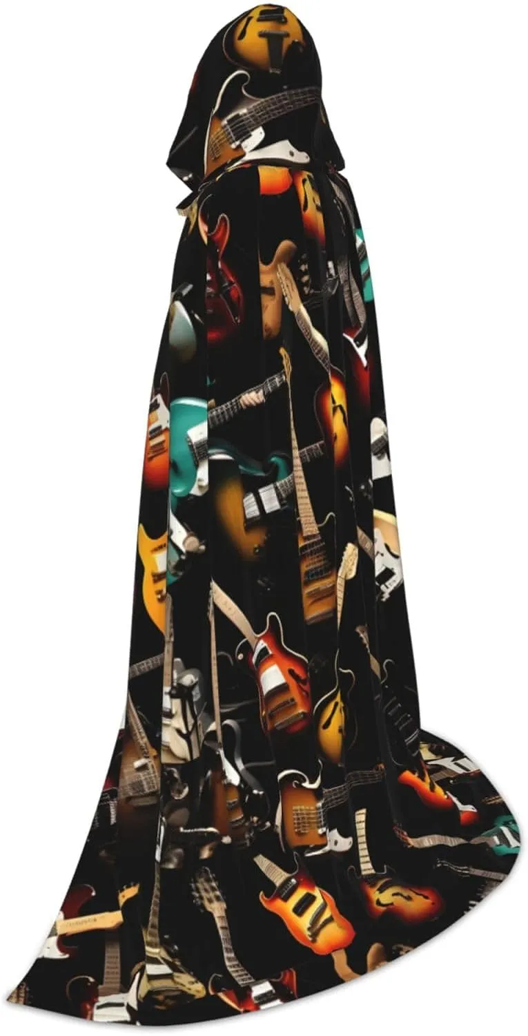 Guitars-Standard-Scale-2_00x Print Halloween Hooded Cloak Full Length Cape With Hood For Men And Women For Carnival
