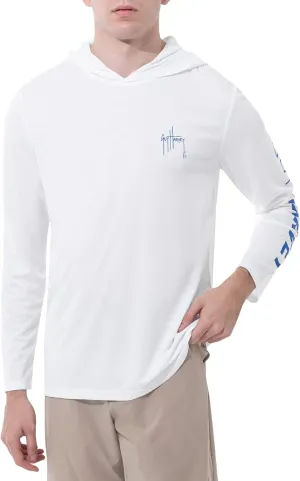 Guy Harvey Men's Long Sleeve Performance Sun Protection Hoodie UPF 50 