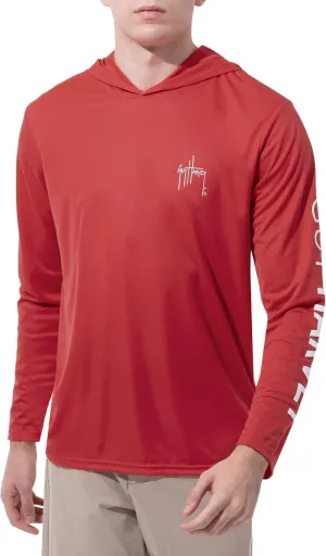 Guy Harvey Men's Long Sleeve Performance Sun Protection Hoodie UPF 50 