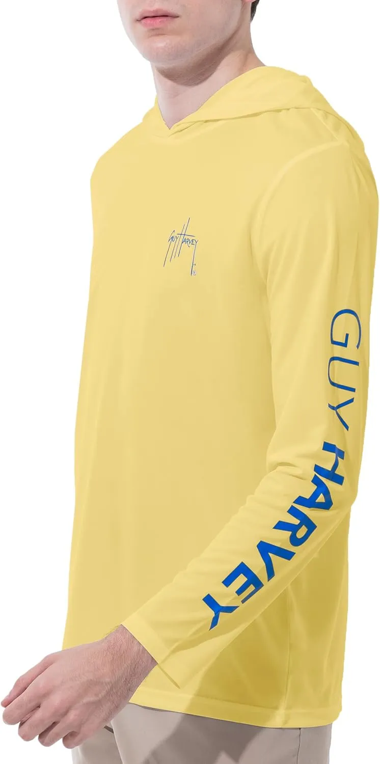 Guy Harvey Men's Long Sleeve Performance Sun Protection Hoodie UPF 50 