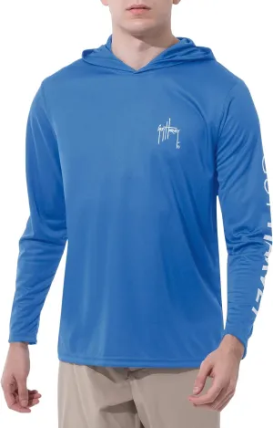 Guy Harvey Men's Long Sleeve Performance Sun Protection Hoodie UPF 50 