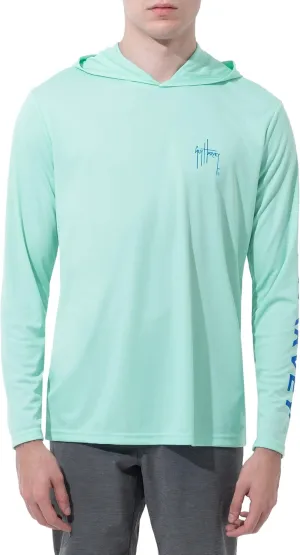 Guy Harvey Men's Long Sleeve Performance Sun Protection Hoodie UPF 50 