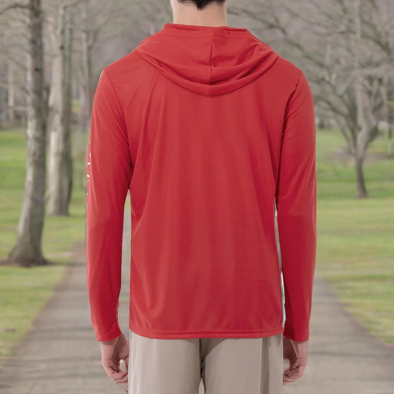 Guy Harvey Men's Long Sleeve Performance Sun Protection Hoodie UPF 50 