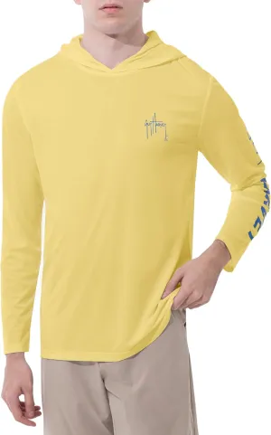 Guy Harvey Men's Long Sleeve Performance Sun Protection Hoodie UPF 50 
