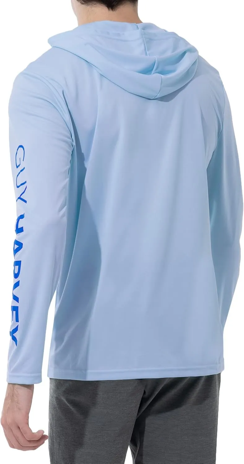 Guy Harvey Men's Long Sleeve Performance Sun Protection Hoodie UPF 50 