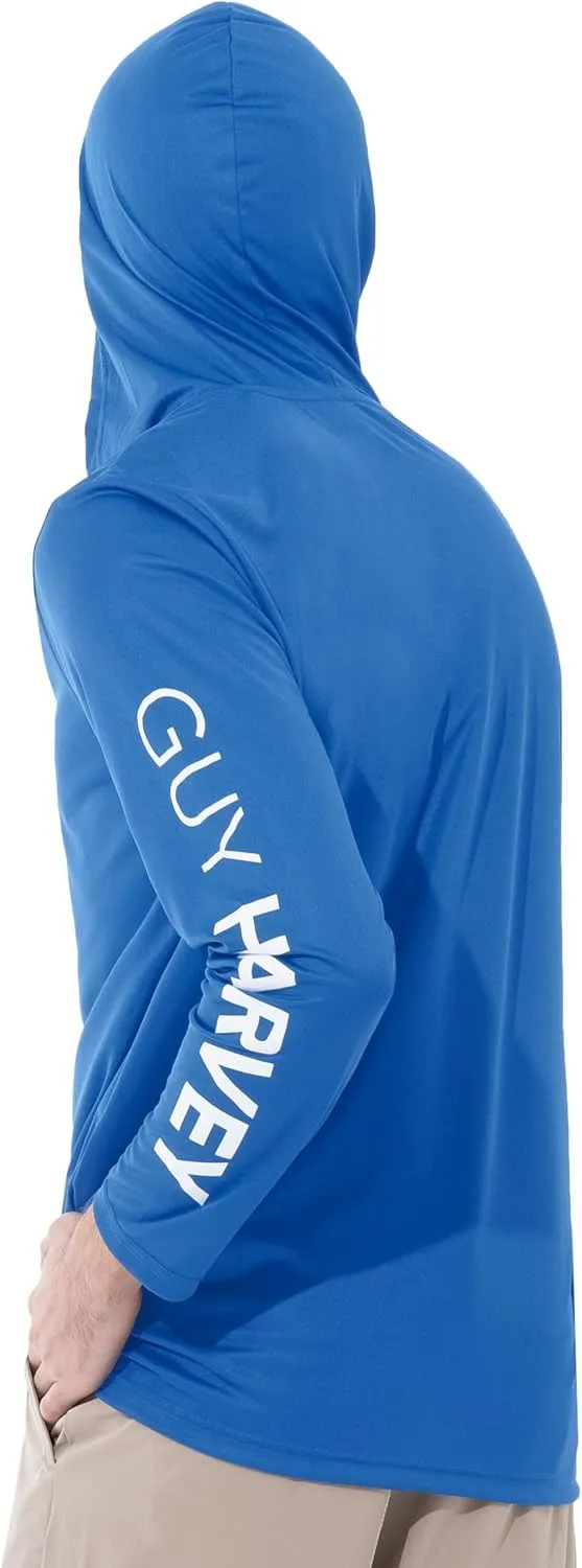 Guy Harvey Men's Long Sleeve Performance Sun Protection Hoodie UPF 50 