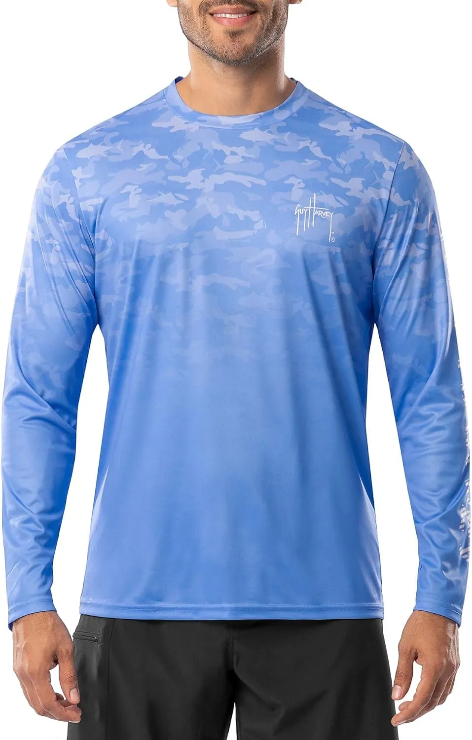 Guy Harvey Men's Long Sleeve Performance T-Shirt with UPF 30  Sun Protection