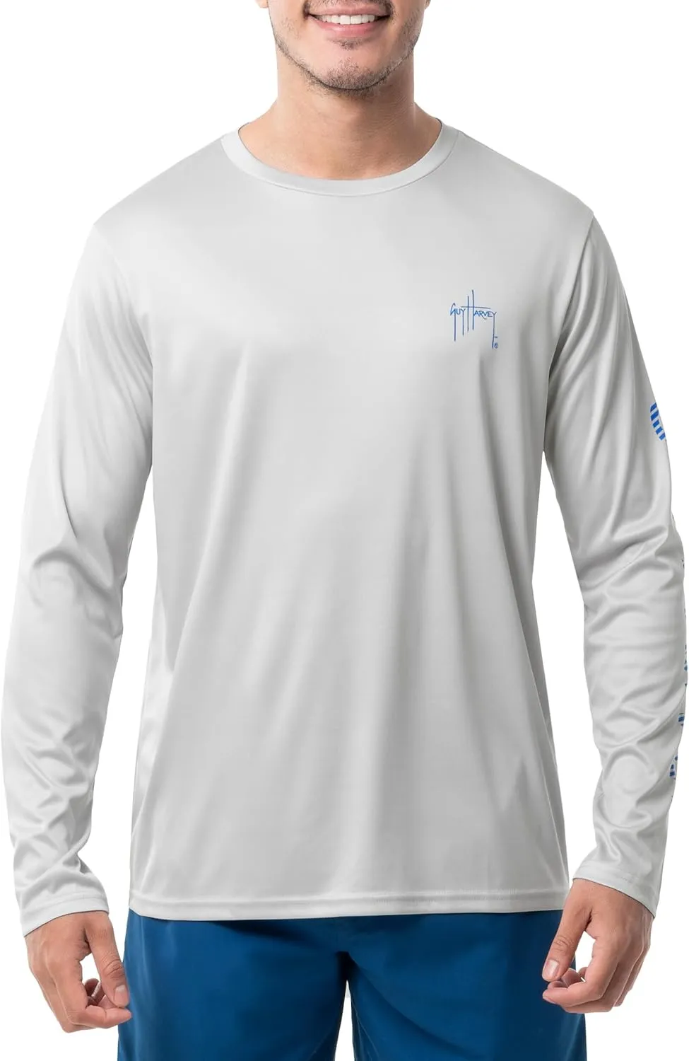Guy Harvey Men's Long Sleeve Performance T-Shirt with UPF 30  Sun Protection
