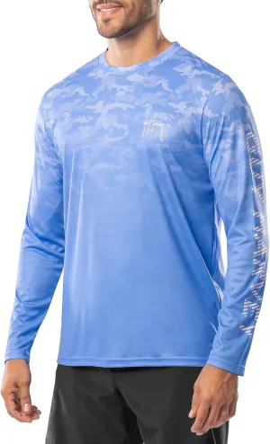 Guy Harvey Men's Long Sleeve Performance T-Shirt with UPF 30  Sun Protection