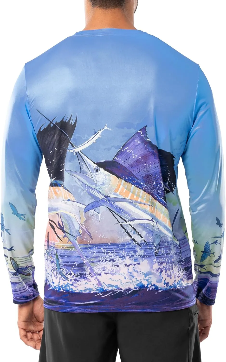 Guy Harvey Men's Long Sleeve Performance T-Shirt with UPF 30  Sun Protection