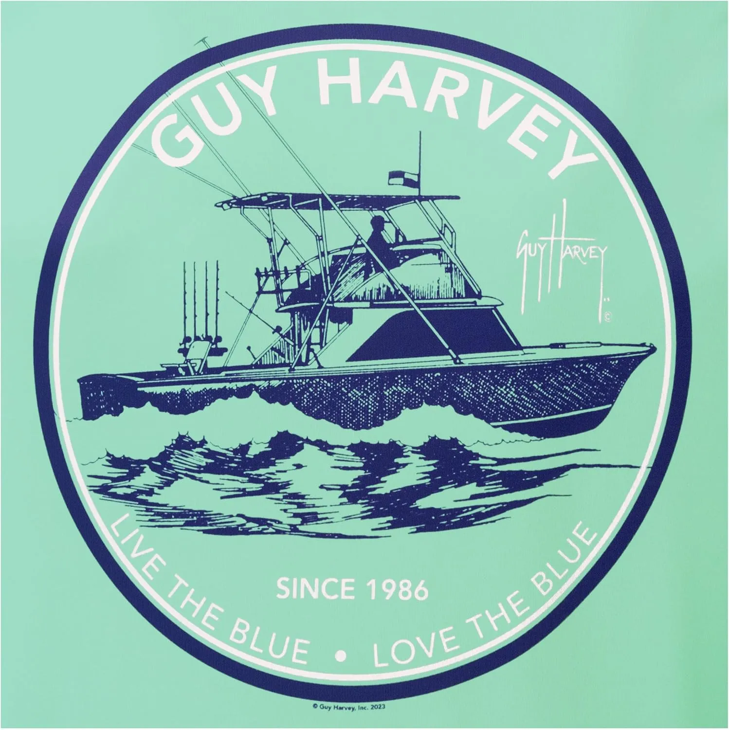 Guy Harvey Men's Long Sleeve Performance T-Shirt with UPF 30  Sun Protection