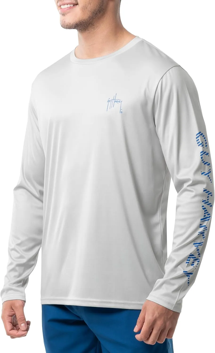 Guy Harvey Men's Long Sleeve Performance T-Shirt with UPF 30  Sun Protection