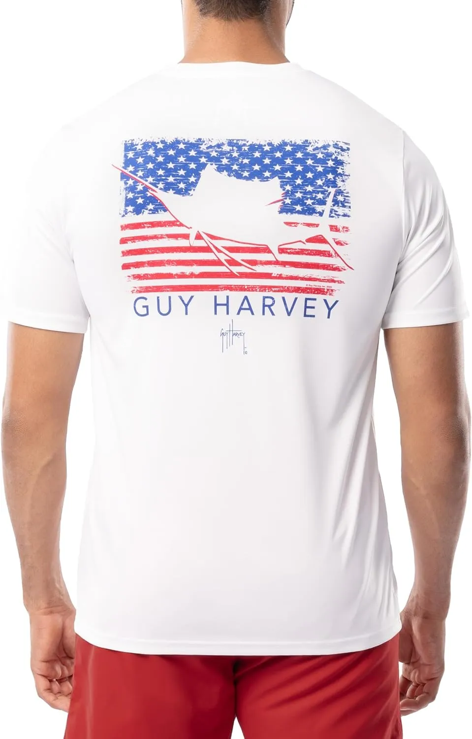 Guy Harvey Men's Short Sleeve Performance T-Shirt with UPF 30  Sun Protection