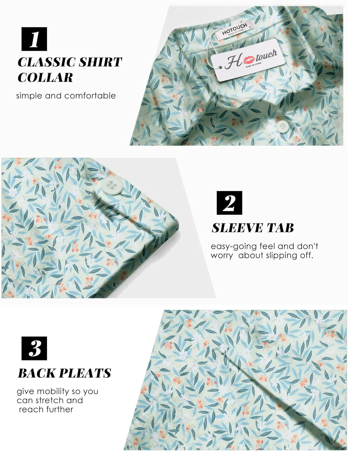 HOTOUCH Button Down Shirt Women Cotton Short Sleeve Blouses V Neck Collared Button Up Summer Beach Tops