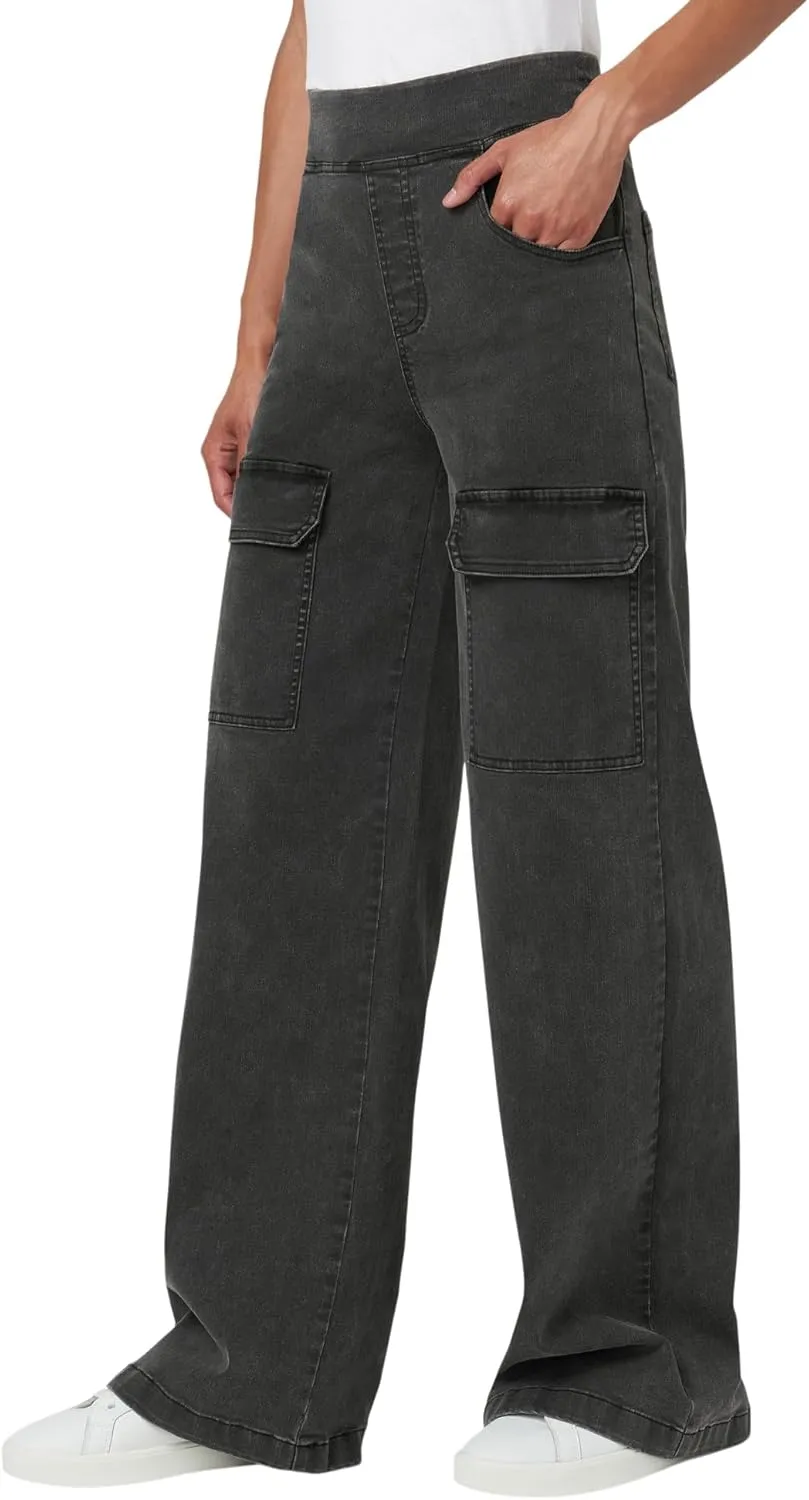 HUE Women's Fashion Jeggings-Cropped Flare, Straight, Bootcut, Wide Denim Leggings