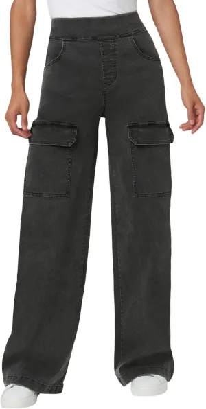 HUE Women's Fashion Jeggings-Cropped Flare, Straight, Bootcut, Wide Denim Leggings