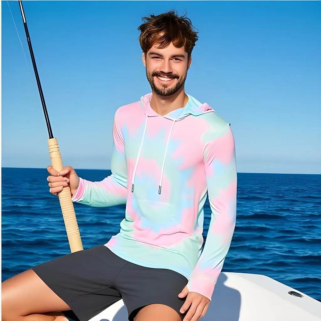 INGEAR Sun Shirts for Men - Lightweight SPF 50  UV Protection Hoodie with Pocket for Fishing, Running, Hiking, Swim Rashguard
