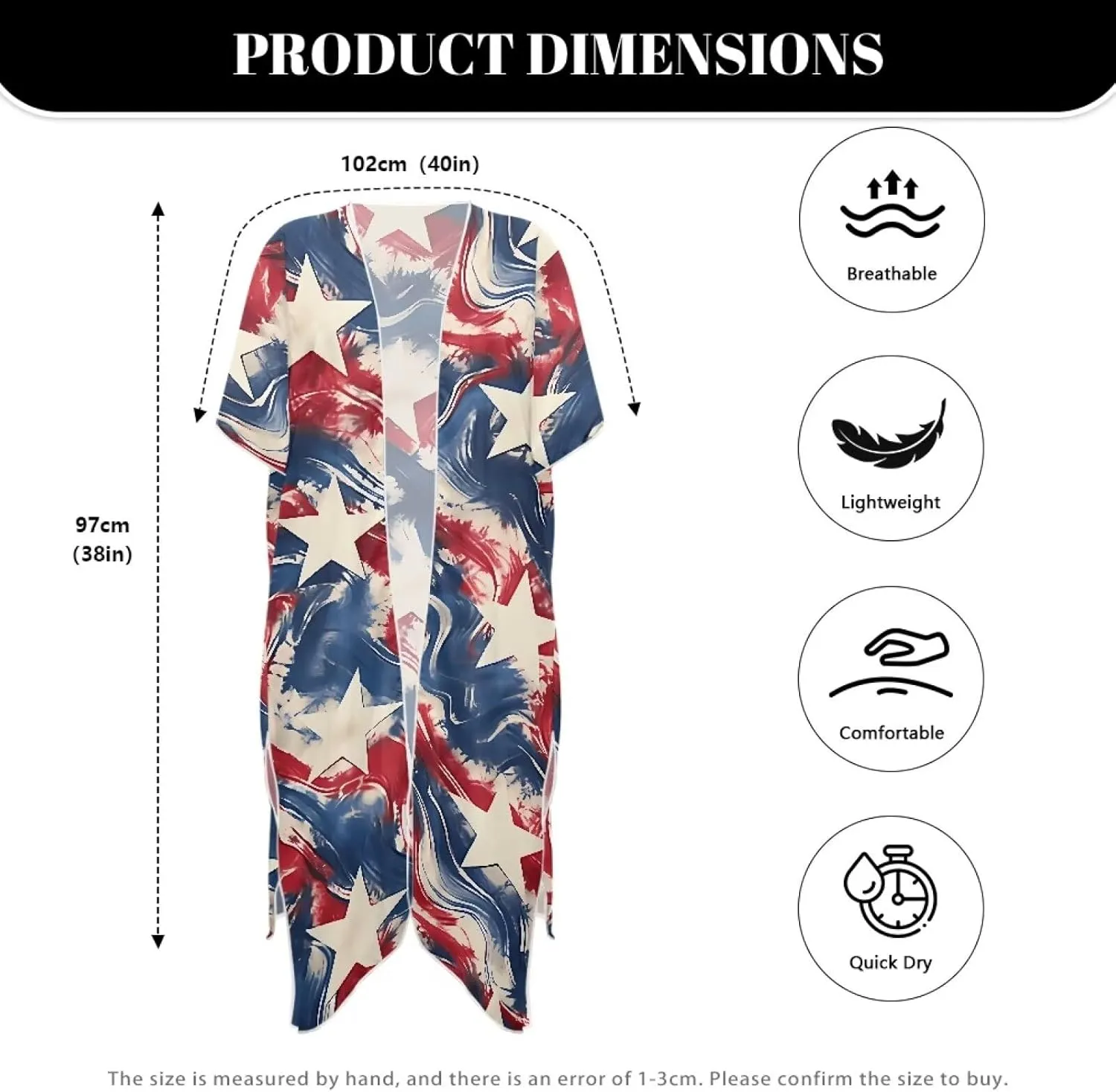 Irisjudy Women's Flowy Beach Kimono Boho Long Bikini Cover Up Dress, Tropical Style Short Sleeve Summer Kimono Cardigans