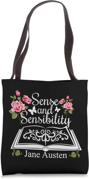 Jane Austen Sense and Sensibility Romantic Novel Book Club Tote Bag