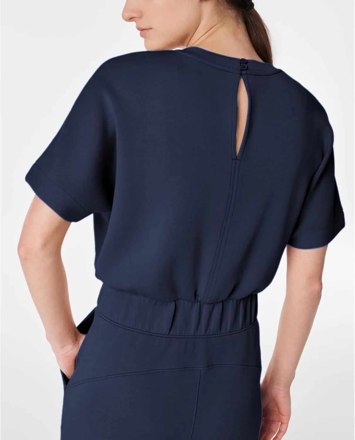 Jumpsuits for Women Casual Short Sleeve Cropped Wide Leg Pants Summer Loose One Piece Romper Jumpers Outfits