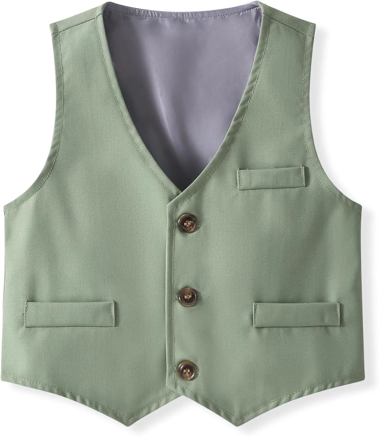 Kimocat Boys 3Pcs Clothing Sets Elegant Long Sleeve Shirts   Vest with Flower Pants Party Suit