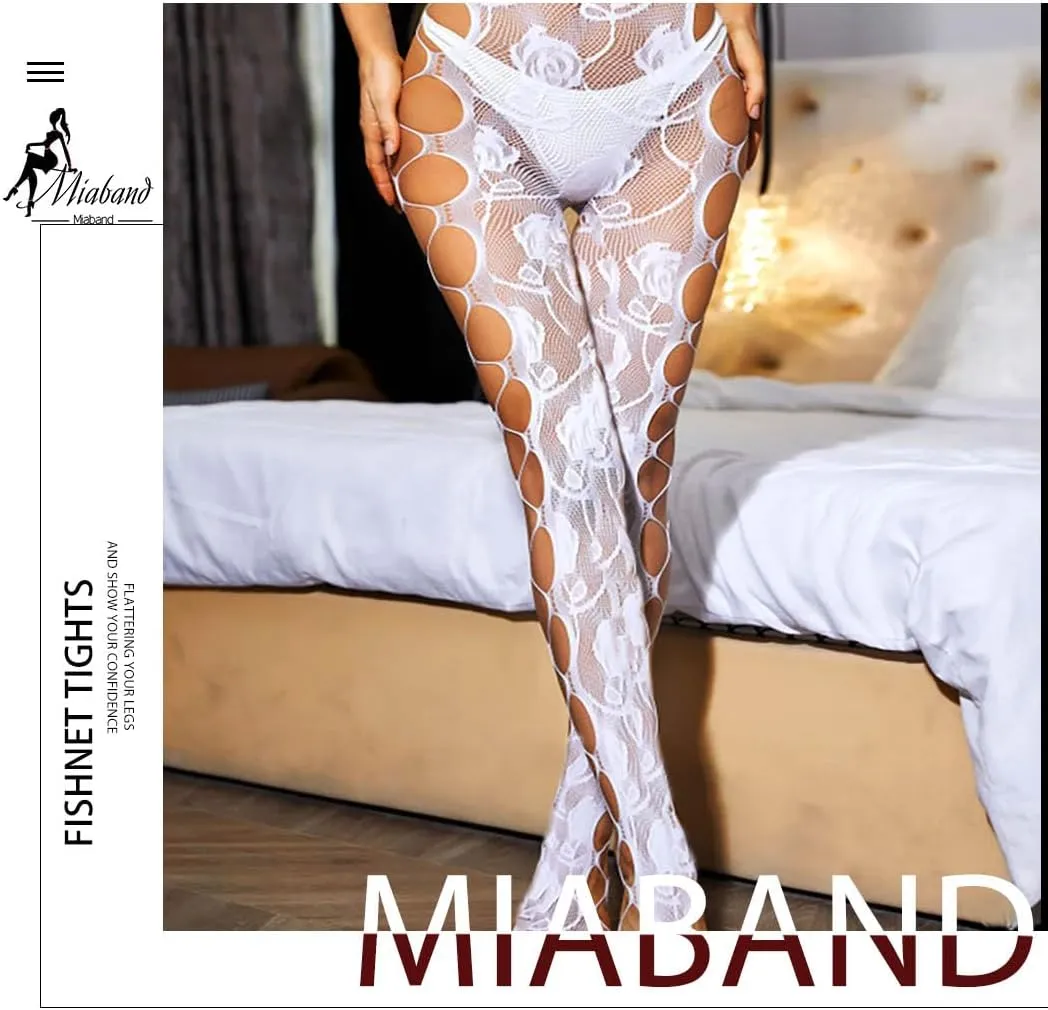 Lace Patterned Fishnet Stockings Sexy Fishnet Pantyhose Party Lace Leggings for Women