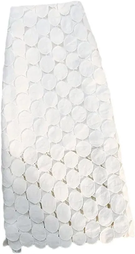 Ladies High Waist Hollow Out Office Wrap Skirts Lace Crochet Pencil Women's Skirts
