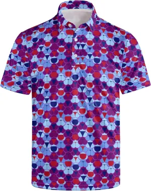 Men's Funny Golf Polo Shirts Quick-Dry Moisture Wicking Humorous Print Short Sleeve Shirt for Golf, Work & Summer
