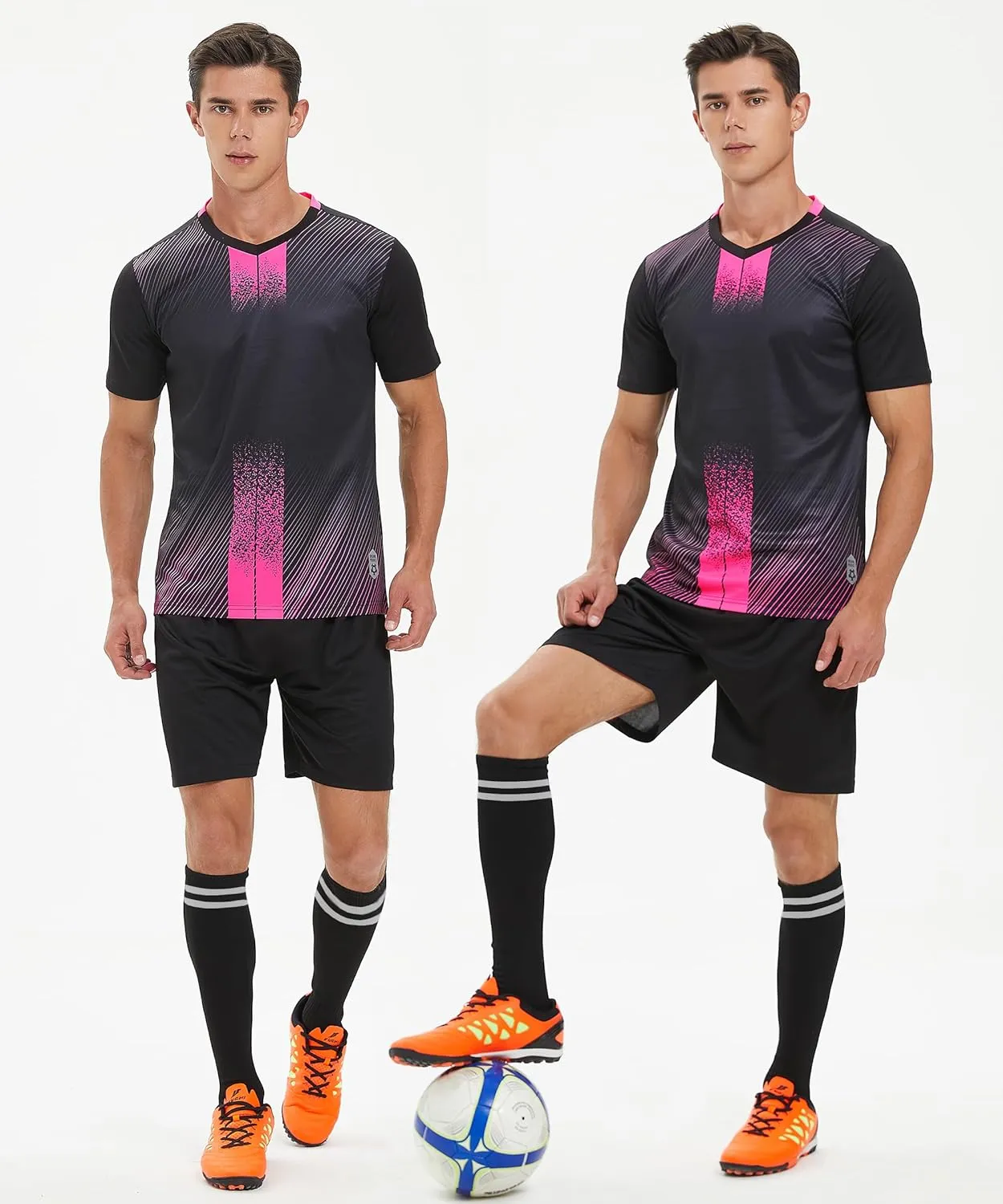 Men's Soccer Jersey and Shorts Quick Dry Youth Team Training Uniform with Socks