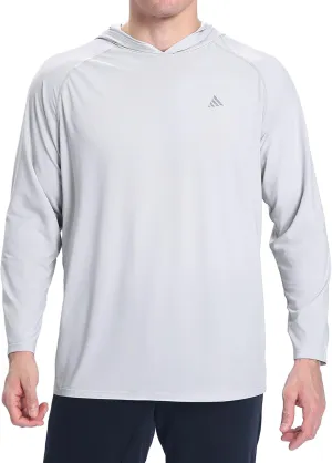 Men's Sun Protection Hoodie Shirts UPF 50  Long Sleeve SPF UV Rash Guard Fishing Hiking Lightweight