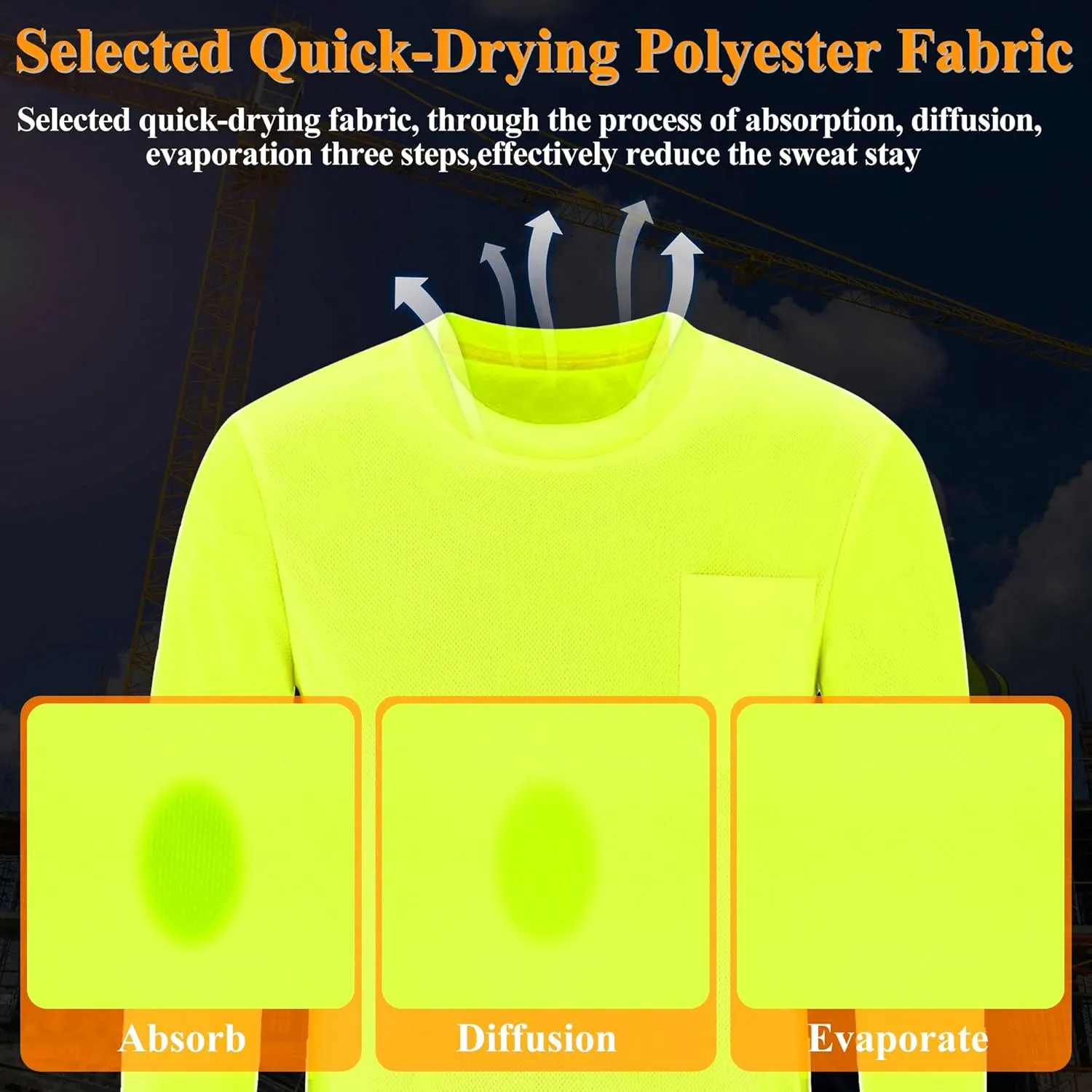 Men's Sun Protection Shirts Long Sleeve Running Workout Athletic Gym Shirt