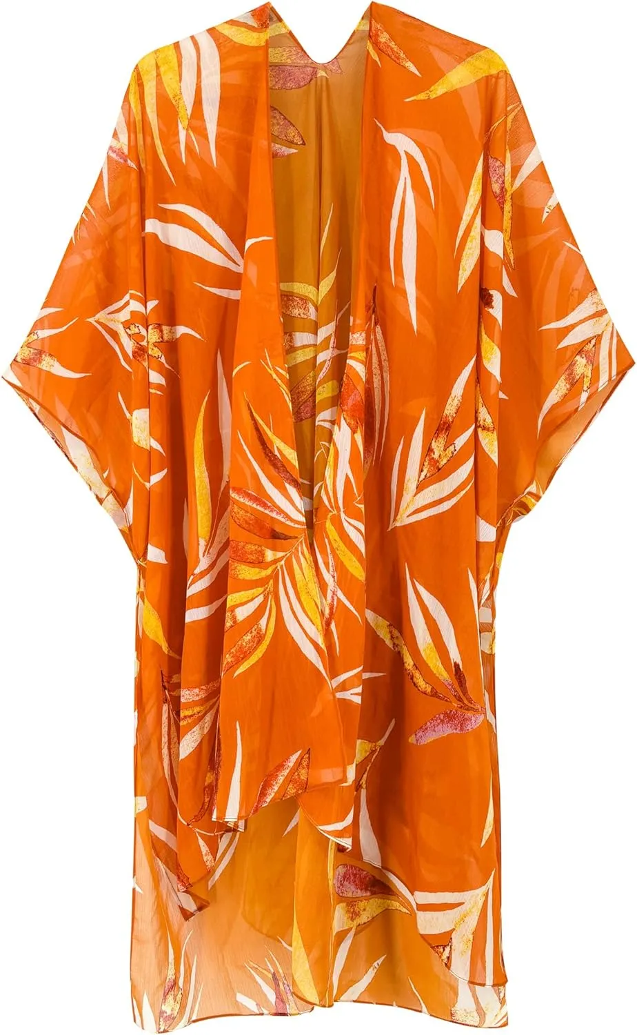 Moss Rose Women's Chiffon Long Kimono Beach Cover up for Summer Bathing Suits Cardigans Casual Loose Swimwear
