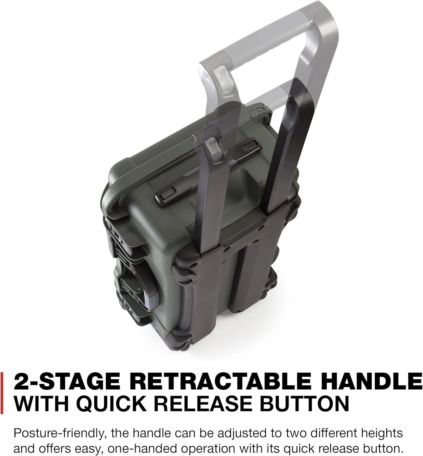 NANUK Wheeled Series 935 Lightweight NK-7 Resin Waterproof Protective Case and Padded Divider - Olive