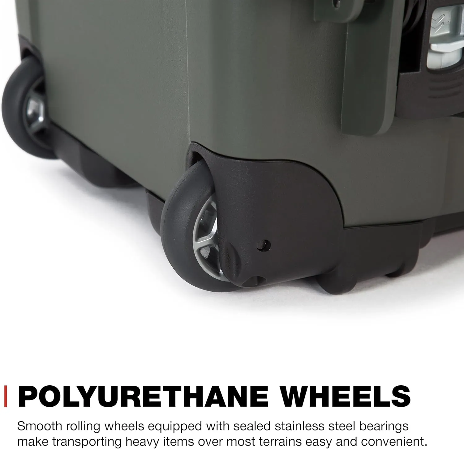 NANUK Wheeled Series 935 Lightweight NK-7 Resin Waterproof Protective Case and Padded Divider - Olive
